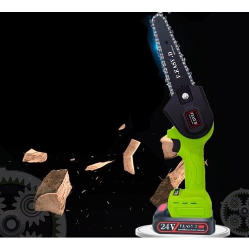 24/36V 5 Inch Electric Pruning Saw Strong Power Cordless Cutting Wood Professional Mini Chainsaw For Woodworking Tools
