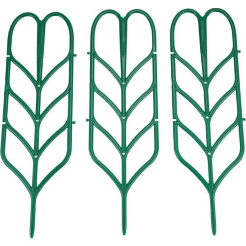 3pcs Mini DIY Leaf Shape Garden Trellis Plants Lattice Pots Supports for Climbing Plants Potted Vines Ivy Cucumbers