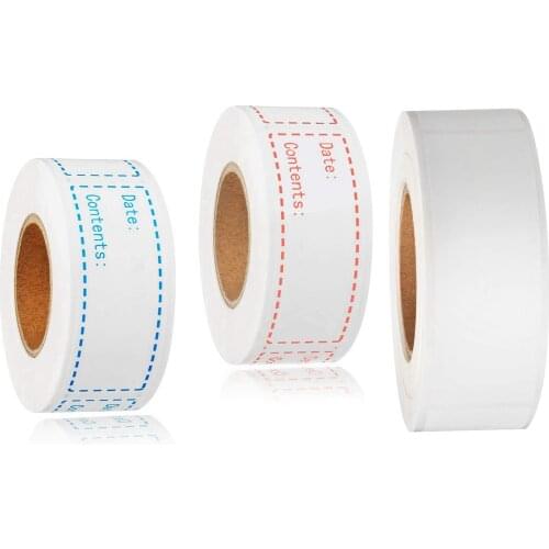 300Pcs Removable Freezer Labels 1 x 3 Inch & 500x Removable Freezer Labels Food Storage Stickers (Blank White)