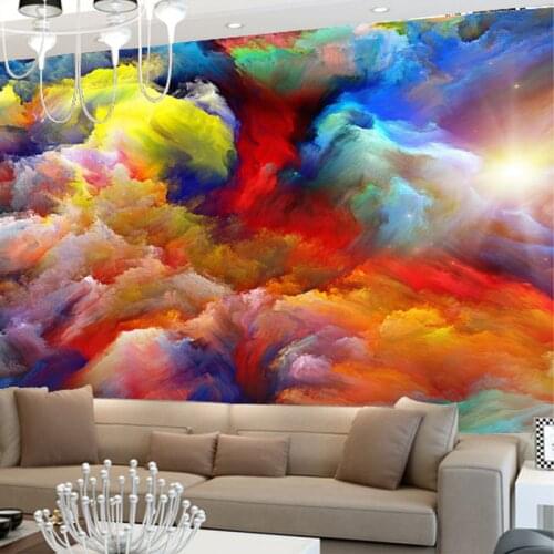 Photo Wallpaper 3D Abstract Art Colorful Clouds Murals Living Room Bedroom Creative Home Decor Wall Painting Papel De Parede 3 D