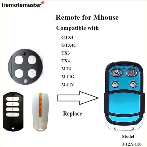 5pcs For GTX4 / GTX4C / TX4 Gate Door Remote Control Moovo MT4 / MT4G / MT4V Wireless Transmitter 433.92mhz free shipping