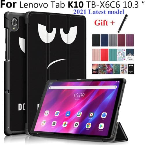 Tablet Case for Lenovo Tab K10 10.3 inch 2021 TB X6C6X TB-X6C6F Tablet Painted Shell For Lenovo Tab K 10 K10 2021 Cover with pen