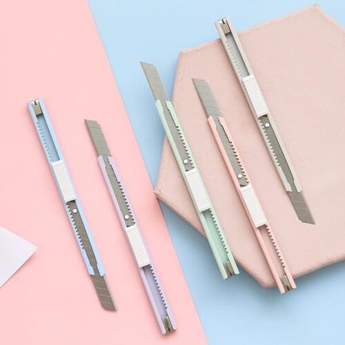 Kinbor Morandi color Art Knife Art Supplies Utility Knife Paper And Office Knife Diy Art Cutter Knife Stationer