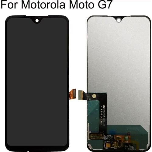 Original G7 Display For Motorola G7 Plus LCD With Frame 6.2" Moto G7 XT1962 Display LCD Touch Screen Glass Panel Assembly