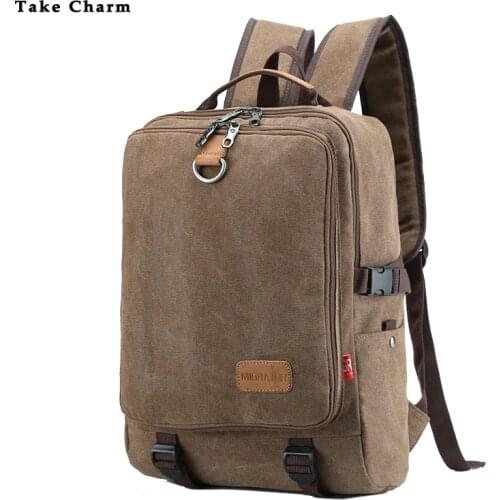 Canvas Casual Business Men’s Laptop Backpack Brand 2020 New Trend Simple Male Travel Backpack Durable School Bag Sport Bag Boy