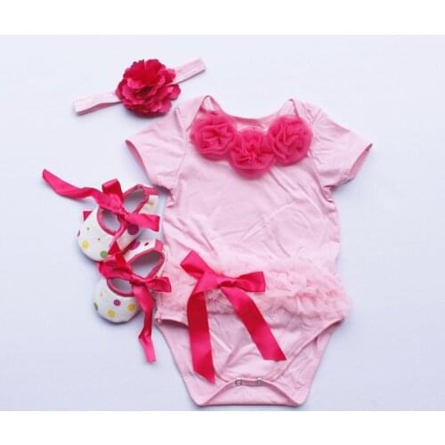 DollMai reborn Baby doll clothes round collar integrated clothing with headdress suit 50-55cm reborn baby girl childhood toys