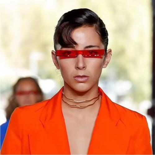 Luxury Small Half Frame Sunglasses Women 2019 Square Sun Glasses For Men Vintage Retro Red Sunglasses Shades Trending Eyewear