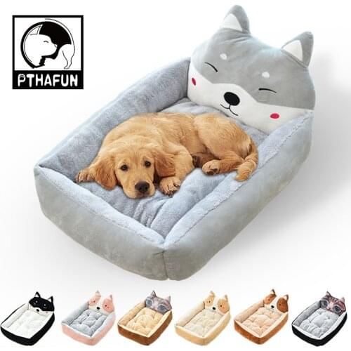 Soft Pet Dog Bed Warm Breathable Cat Dog Nest Pet Sleep Mat Cartoon Washable Sofa Suitable for Cat Small Medium-Sized Dogs