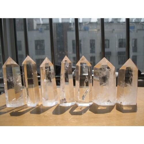 730g(1.61lb) NATURAL Clear quartz crystal point healing