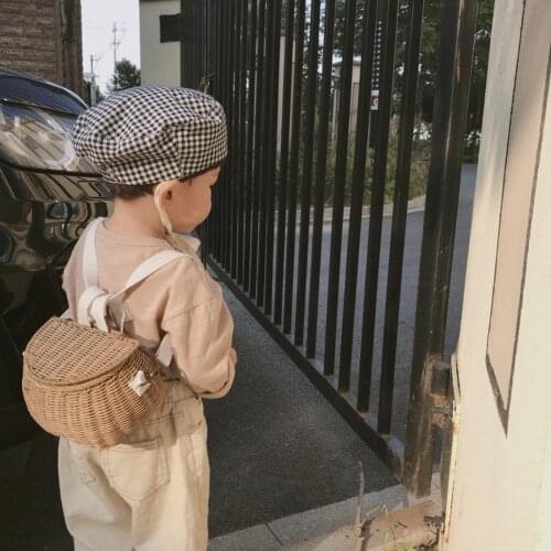 Back Basket Delicate Wide Application Rattan Natural Style Exquisite Basket Bag for Kids