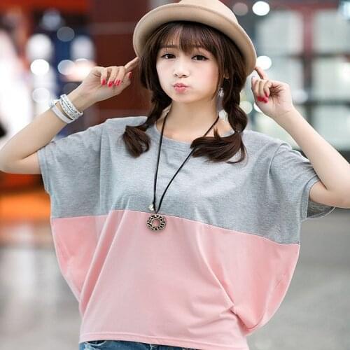 New summer women 's clothing womens T shirts womens tees kintted shierts bat design clothing plus size