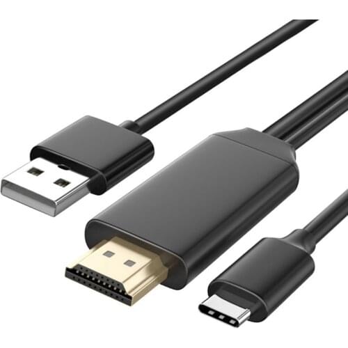 NEW-T2 Type C USB to HDMI-Compatible 4K 60Hz HD Cable TV Screen Connector for Phones, Tablets, Laptops, Projectors, TV