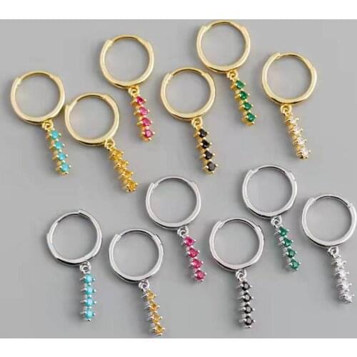 LOOXI New Fashion Cross Copper Inlaid Zircon Hoop Earrings Brilliant Crystal Upgrade Earrings For Women Girls Jewelry 2021Trend