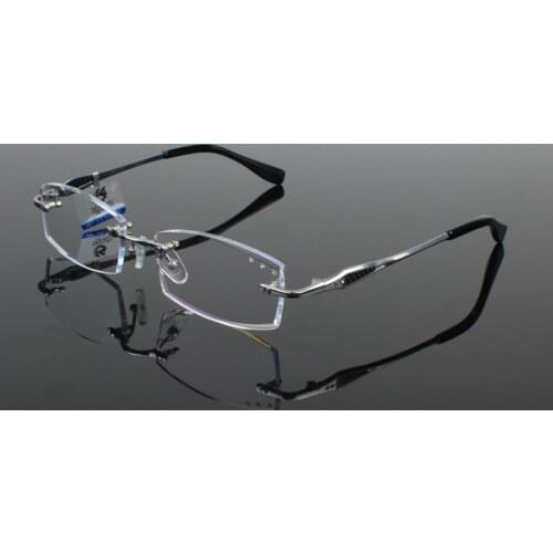 Pure Titanium Eyeglasses Frame Diamond Cutting For Edges Fashion Steady Spectacle Eyewear Unisex Decorations Optical Glasses