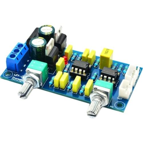 Retail Low Pass Filter Bass Subwoofer Pre-Amp Amplifier Board Dual Power Low Pass Filter Bass Preamplifier