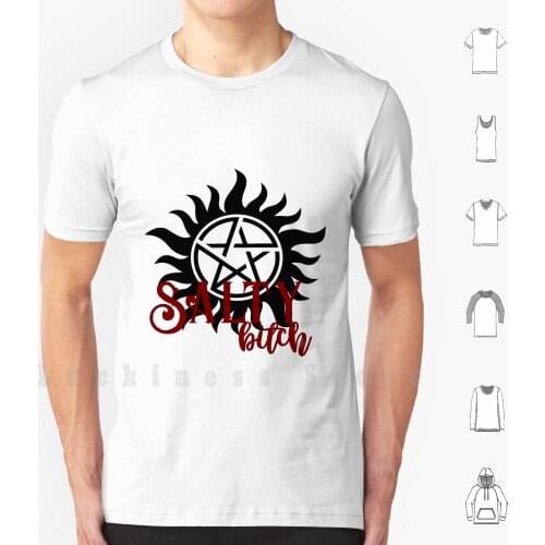 Salty T Shirt DIY Cotton Big Size S-6xl Supernatural Meme Devil Trap Winchester Sam Dean Dean Winchester Samwinchester