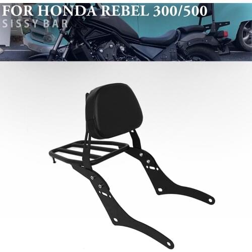 Motorcycle Sissy Bar Backrest With Luggage Rack For Honda Rebel CMX 300 500 CMX300 CMX500 2017 2018 2019 2020