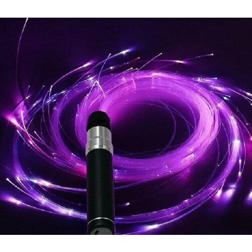 LED Fiber Optic Whip Rechargeable Fiber optical Pixel Light-up Whip Flow Lights Toy f/Dance Party Lighting show Rave EDM Music