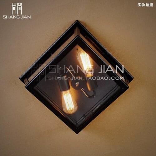 Vintage American industrial village entrance hall bedroom aisle Coffee Edison small crystal tower ceiling lamps