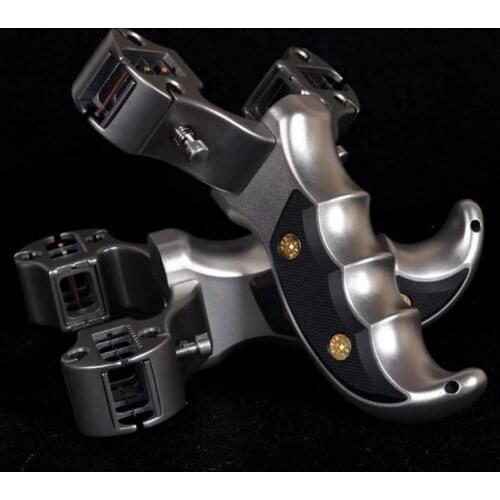 High-precision powerful hunting slingshot catapult outdoor shooting slingshot titanium alloy flat leather game slingshot