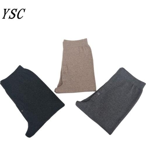 YUNSHUCLOSET New style Men 's Cashmere Wool Warm Pants Knitted Long Johns Spandex Tights trousers Underwear Sexy Free Shipping 1
