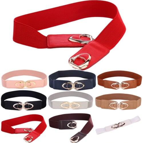 Womens Cinch Belt Elastic Stretch Fashion Waist Band With Clasp Alloy Buckle 70cm-145cm wide belts for women