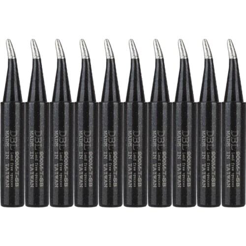 10Pcs/lot Lead-Free Black Soldering Iron Tip 900M-T-SB Welding Head For 936 938 852D+ Soldering Station