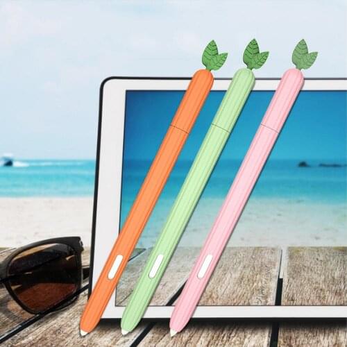 2021 Silicone Pencil Protective Case Fruit And Vegetable Pen Cover Protector Cartoon Penholder For Galaxy Tab S7 S6Lite Hot