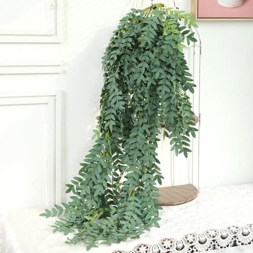 3pcs 120cm Green Plant Ivy Leaf fake Artificial Plants Home Wedding Decoration Silk Garland Vine artificial flowers wall hanging