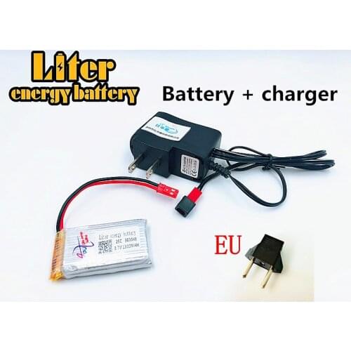 903048 3.7V 1300mAh RC Helicopter 1S Li-Po Battery For for JJRC H11D H11C MJX T04 T05 T25 M03 Lipo Battery + US EU charger