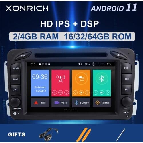 IPS DSP 4GB RAM 64G 2 din Android 10 Car DVD Player For Mercedes Benz CLK W209 W203 W463 W208 Multimeida GPS Radio Stereo audio