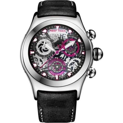Reef Tiger mens watches, chronograph watch for men luxury man fashion waterproof quartz wristwatch sport clock relogio fashion