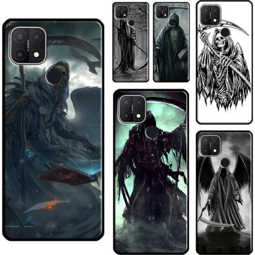 Death Grim Reaper Skull For OPPO A15 A91 A83 A1K A3S A5S A5 A9 A31 A53 2020 A52 A72 Reno 4 Pro 2 Z F7 Phone Case