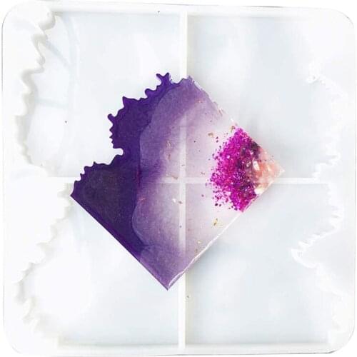 Resin Coaster Mold-Irregular Silicone Coaster Mold for Making -Thick Resin Coaster Mold for Resin and Polymer Clay Retail
