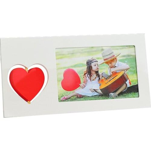 Love lip print photo frame 6 inch 7 inch wooden wedding photo setting table with hand gift box