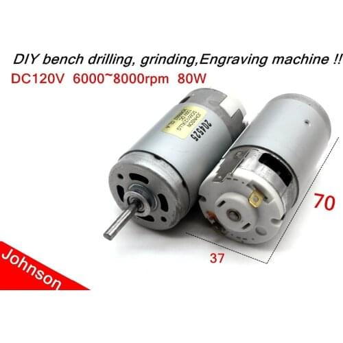 GOOD! Slender motor, DC 120v,DIY High speed bench drilling,grinding,Engraving machine spindle motor