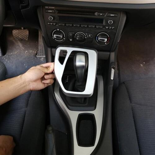 Chrome Style ABS Car Gear Shift Frame Trim for BMW X1 E84 2011-2015 Year Left Hand Drive Vehidles Accessories