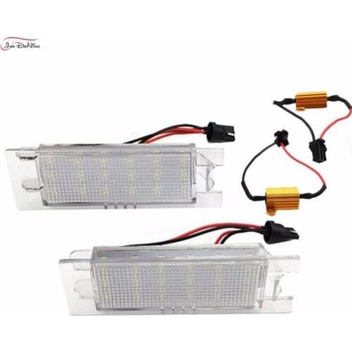 JanDeNing 2pcs Error Free 18 LED License Plate Lights For OPEL ZafiraB ASTRA CORSA Insignia