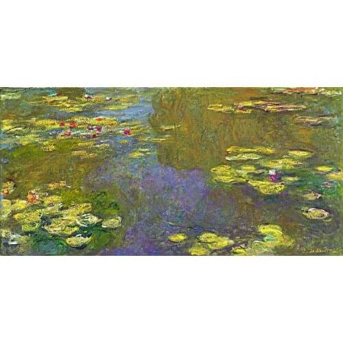100% handmade landscape oil painting reproduction on linen canvas,water-lilies-43 by claude monet,FREE dhl Shipping,top quality