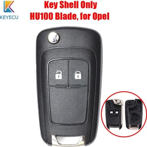 Keyecu Replacement Flip Folding Remote Key Shell Case Cover 2 Buttons for Vauxhall Opel Insignia Astra J Zafira B Meriva HU100