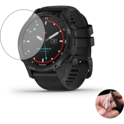 5pcs Soft TPU Clear Protective Film Smartwatch Guard For Garmin Descent Mk2S Sport Smart Watch Screen Protector Cover Protection