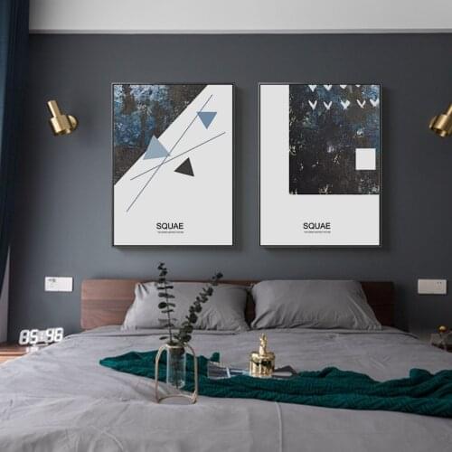 Nordic Black White Geometric wall art Canvas Painting posters Prints Abstract Picture for Living Room Morden creative Home Decor