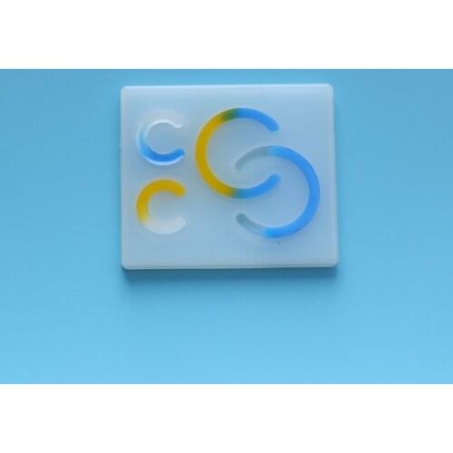 NOT AS LONG diy semicircle small semicircle earrings silicone mold making mirror resin epoxy mold personalized handmade jewelry