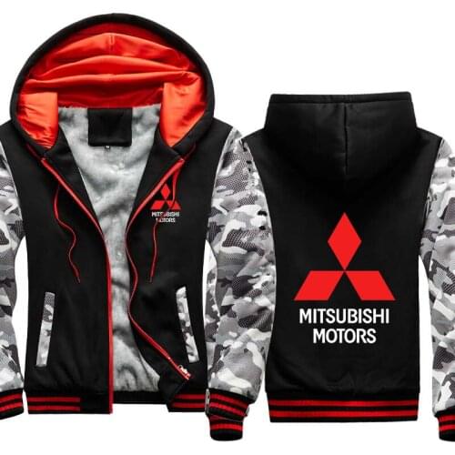 2021 NEW winter jacket Warm Slim Fiy mens jacket men Mitsubishi Car Logo Sweatshirt Men jacket Male Clothes