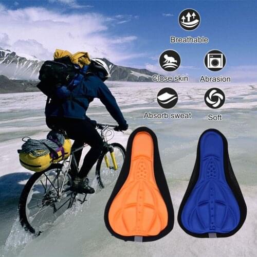 New 4-Color Non-Slip Sponge Bicycle Seat Cover Mountain Bike Color 3D Saddle Outdoor Riding Equipment Accessories