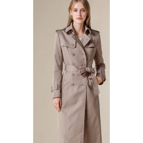 New Spring 2020 Trench Coat For Women European Fashion Double Sided Overcoat Female Long Slim Windbreaker manteau femme LX2627