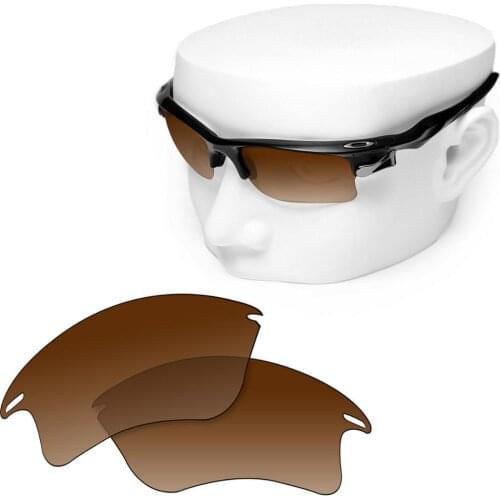 OOWLIT Polarized Replacement Lenses of Brown Gradient for-Oakley Fast Jacket XL OO9156 Sunglasses