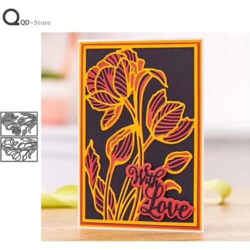 Christmas Roses Metal Cutting Dies Scrapbooking Handmade Tools DIY Card Make Mould Model Craft Decoration New 2021 Wholesale