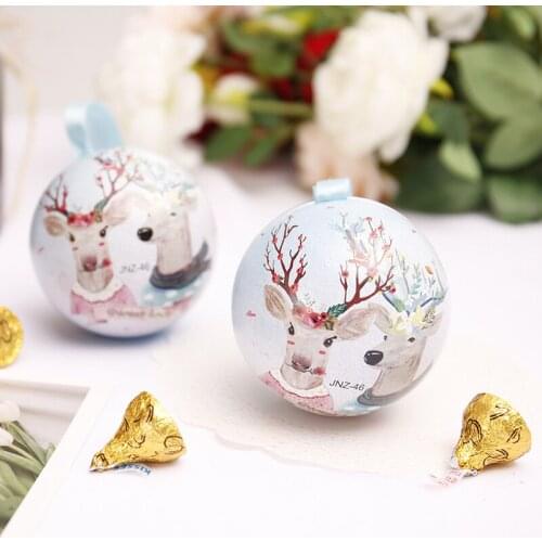 Christmas Ball Candy Box Decoration Balls Chocolate Elf Case Santa Claus Deer Snow Man Box Flavor Christmas Decoration For Home
