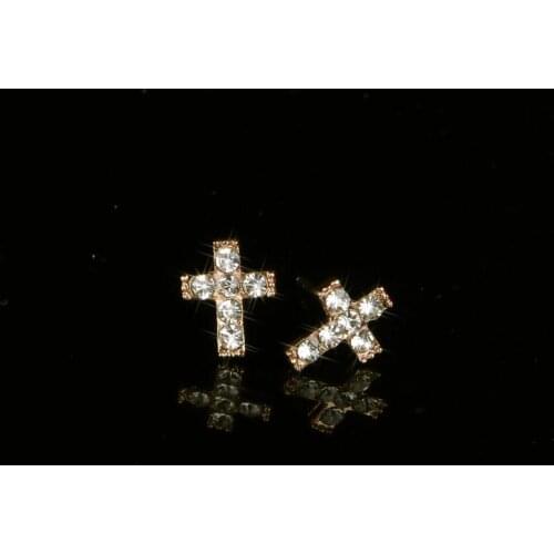 Crystal Stud Earrings for women Accessories fashion jewelry cross Earring 2019 HOT